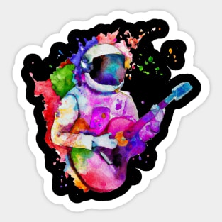 Astronaut Guitarist Sticker